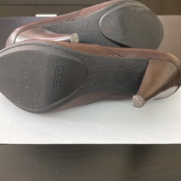Coach - Chocolate Brown Leather Booties - Picture 8 of 9